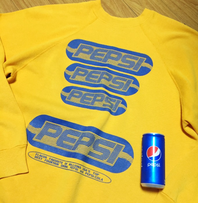 [U.S.A]90s TULTEX “PEPSI” heavy cotton sweatshirt.