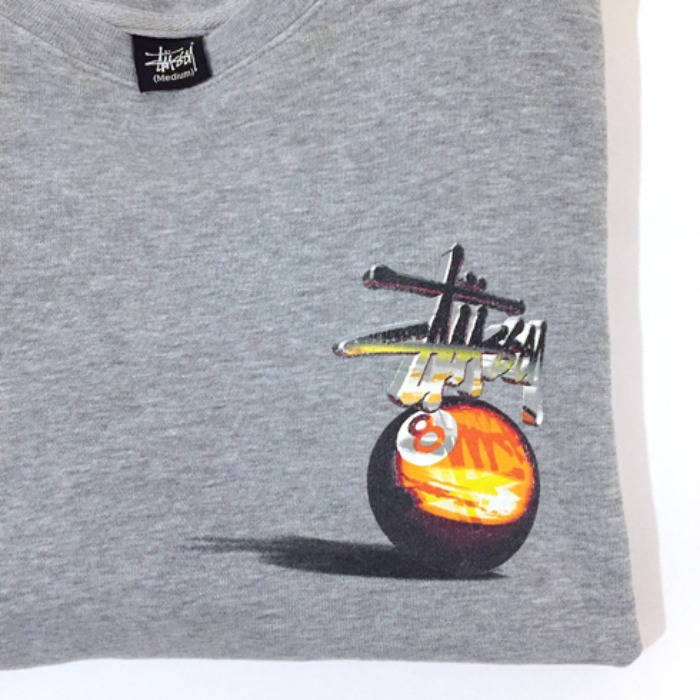 90s STUSSY “8 ball”printed vintage sweatshirt.