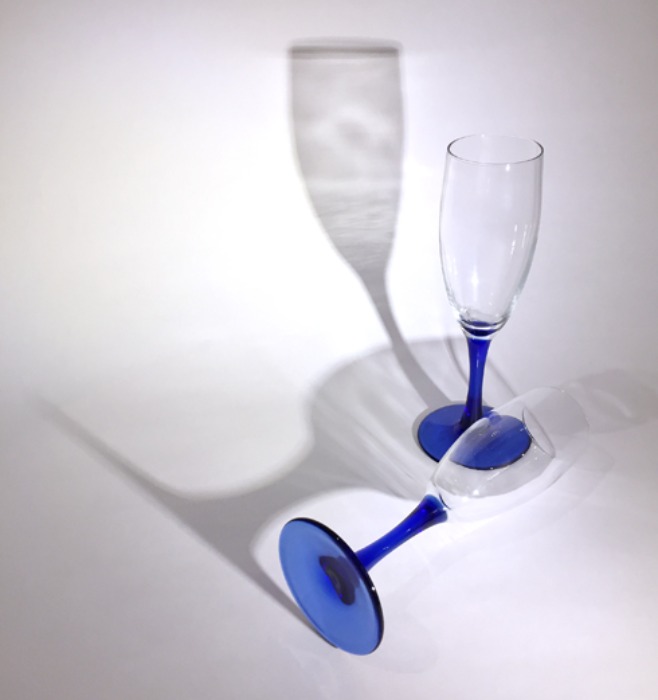 [FRANCE]70s hand-made blue wine glass(와인잔).