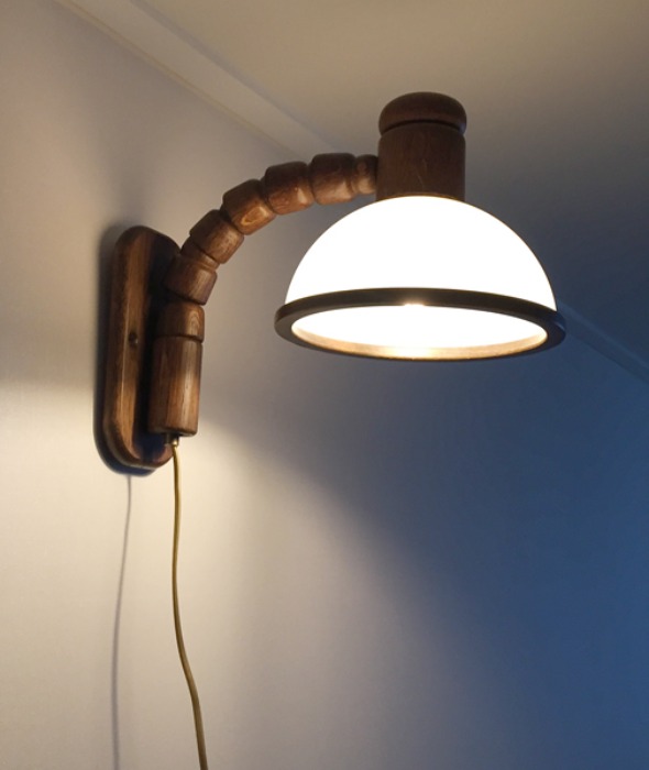 철환[GERMANY]70s mid-century wooden/acrylic joint wall lamp(벽램프).