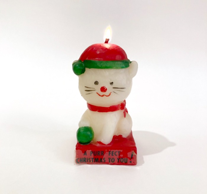 [U.S.A]80s Cat christmas candle(고양이 양초).