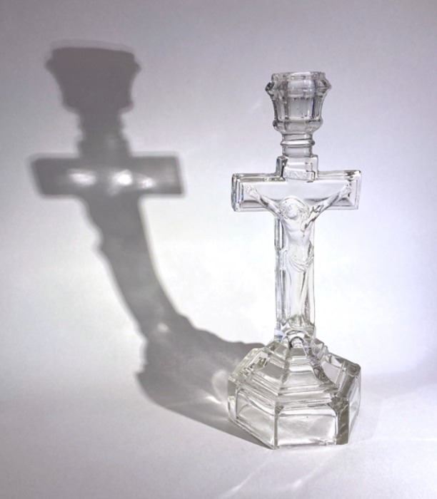 [italy]70s Jesus glass candle holder(캔들홀더).