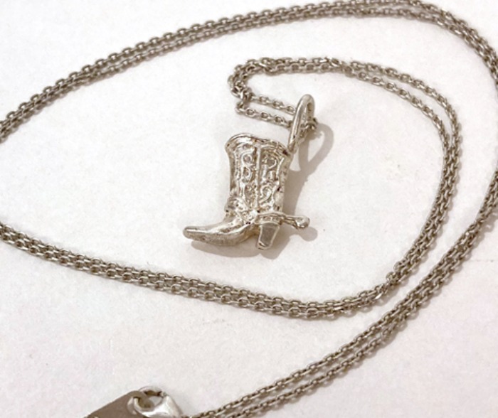 [U.S.A]80s Western boots 925 silver pendant.