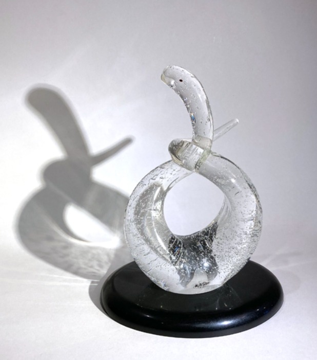 [U.S.A]70s hand-craft &quot;Snake&quot; 뱀 glass statue objet.