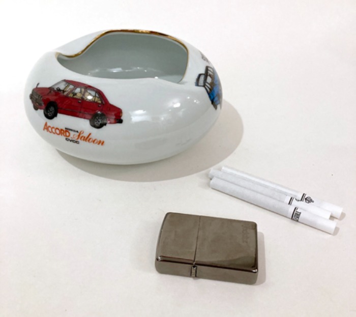 [JAPAN]70s HONDA car printed ashtray(재떨이).