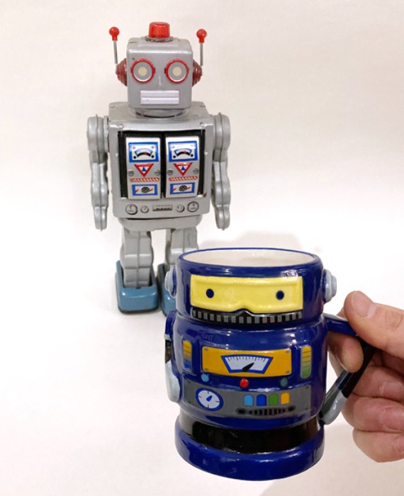 [U.S.A]80s Robot 로보트 ceramic mug cup[2EA].