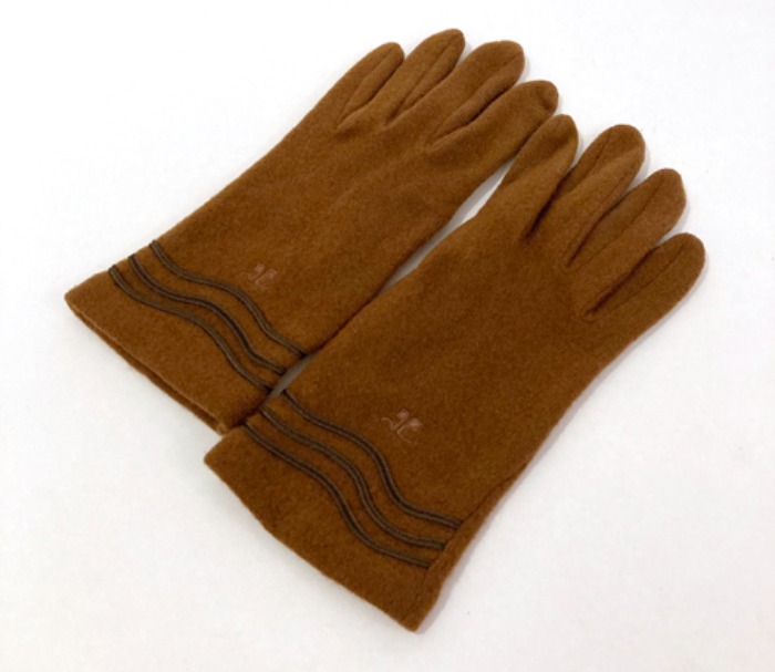 90s courreges 꾸레쥬 logo wool/cashmere glove(장갑).