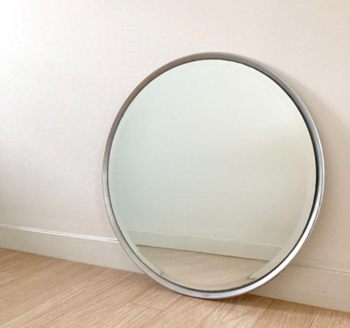 [ENGLAND]60s Mid-Century Scandinavian Round steel mirror(거울).