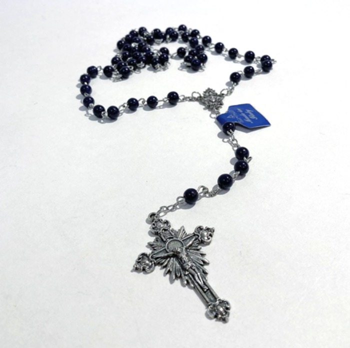 [italy]Rosario navy color necklace(새제품).